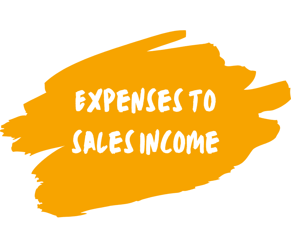 Expenses To Sales Income Graphic